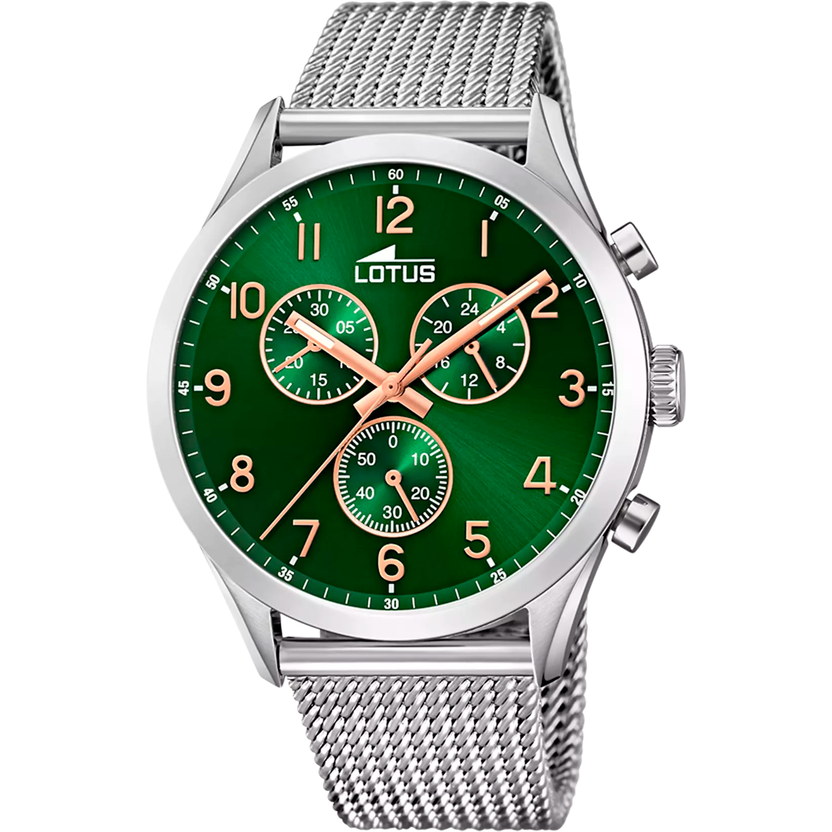 Lotus Chrono GTS Blue Dial Stainless Steel Mesh Men's Watch | 18637/3