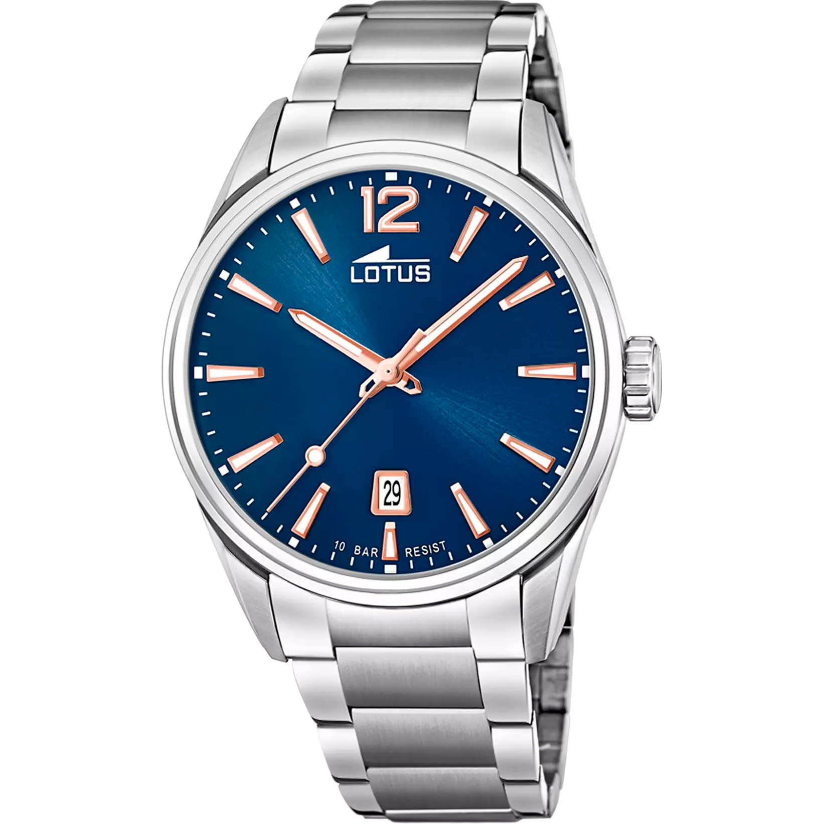 Lotus Blue Dial Silver Men's Watch | 18692/2