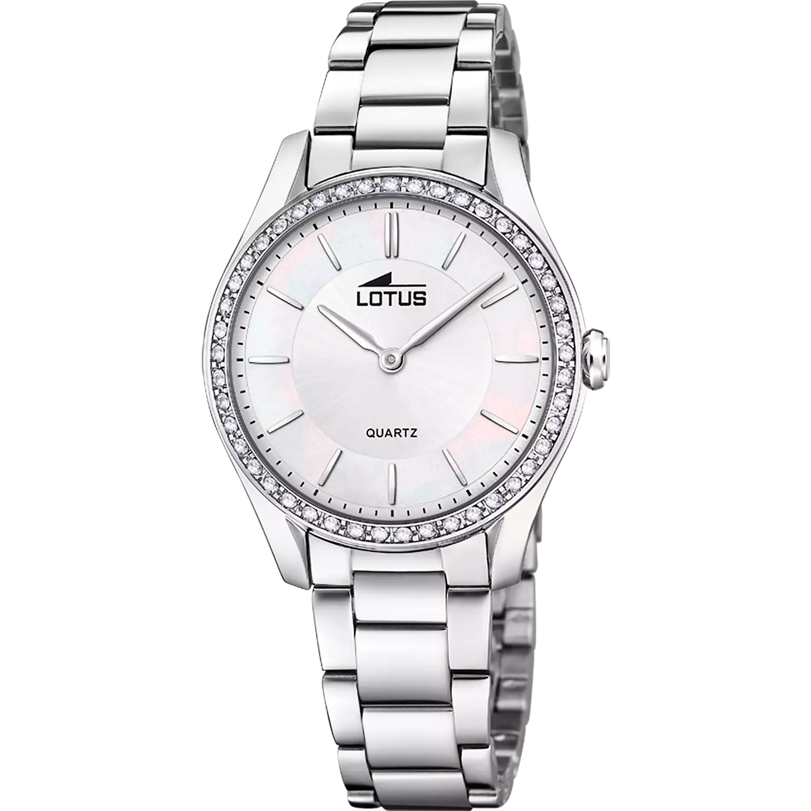 Lotus Bliss Silver Dial Stainless Steel Bracelet Unisex Watch | 18796/1