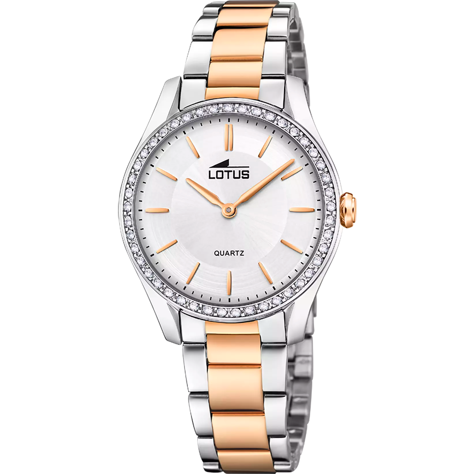 Lotus Bliss Rose Gold Stainless Steel Silver Dial Women's Watch | 18798/1