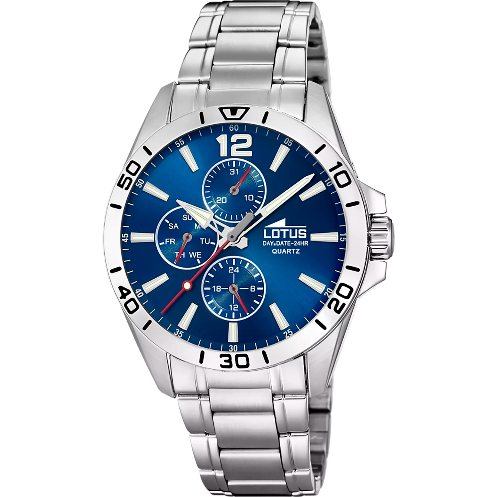 Lotus Multifunction Blue Dial Stainless Steel Bracelet Men’s Watch | 18812/1