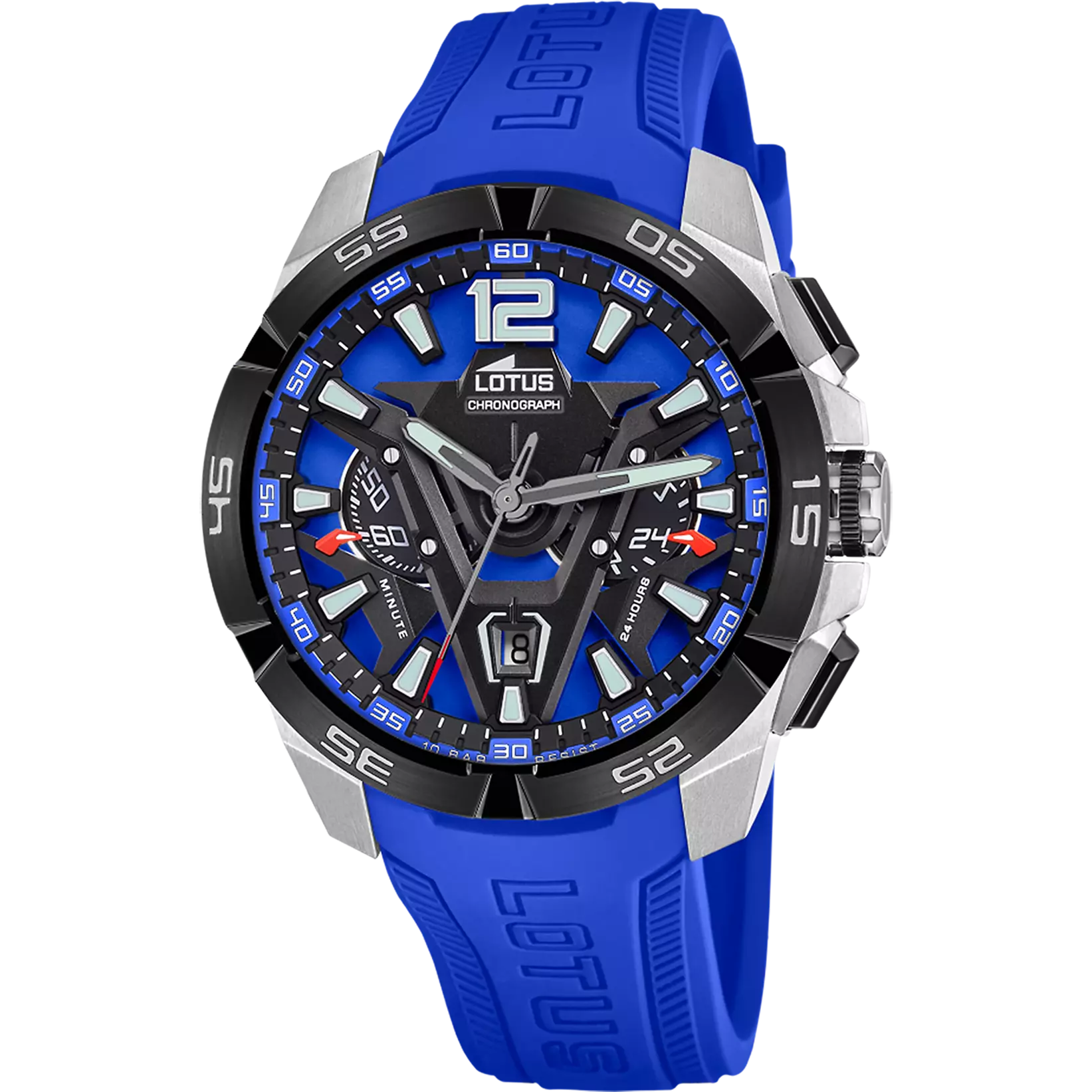 Lotus Vortex Blue Dial Chronograph Leather Men’s Watch | 18944/4