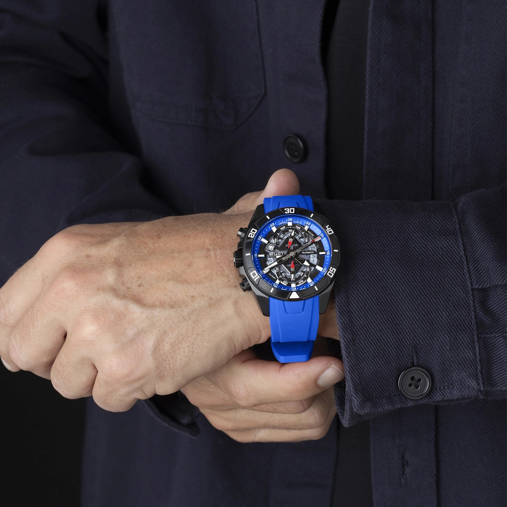 Lotus Vortex GTS Black Blue Dial Blue Strap Men's Watch | 18945/2