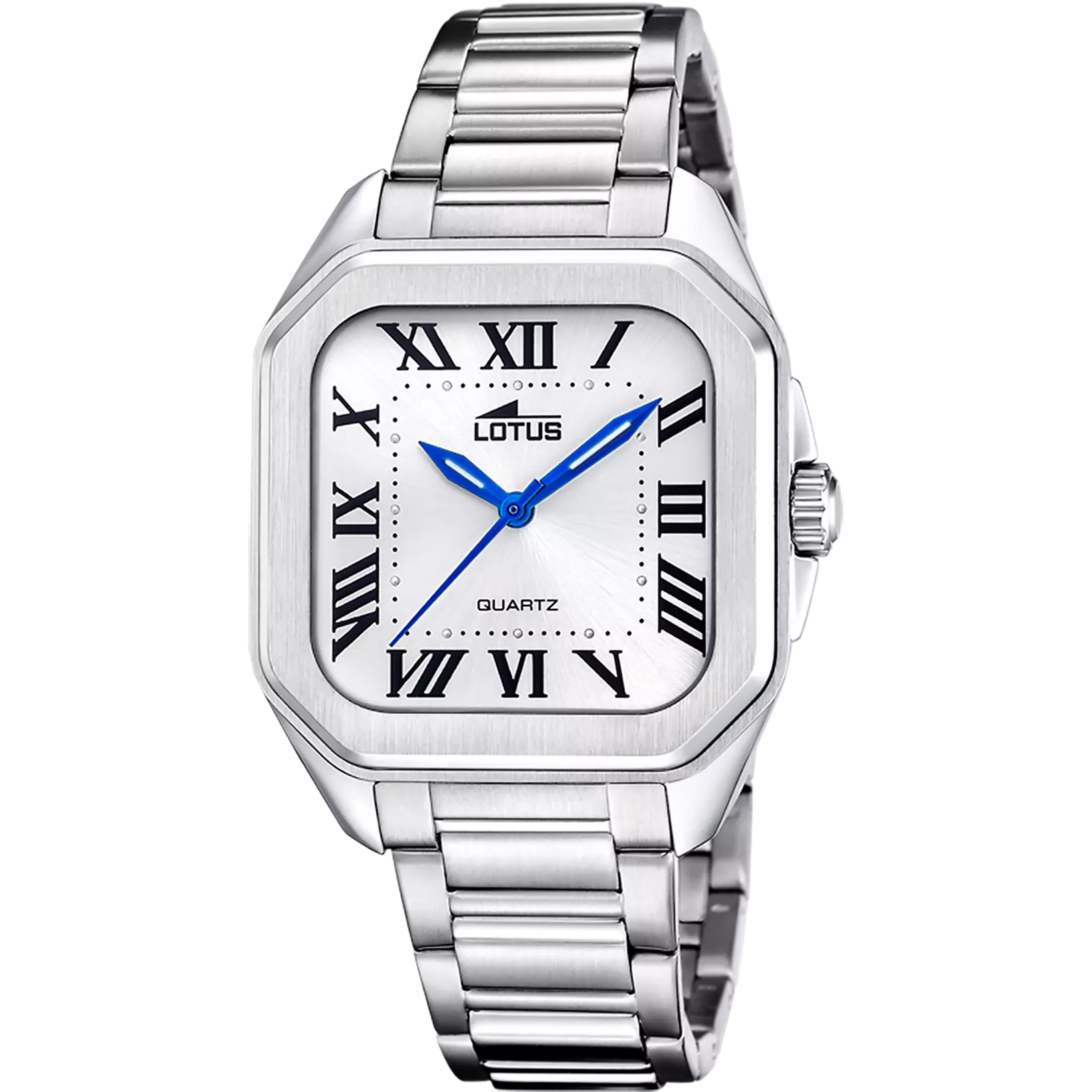 Lotus Square White Dial Silver Women's Watch | 18967/1