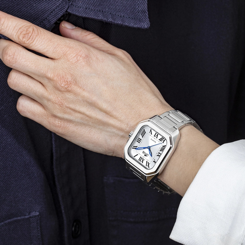 Lotus Square White Dial Silver Women's Watch | 18967/1