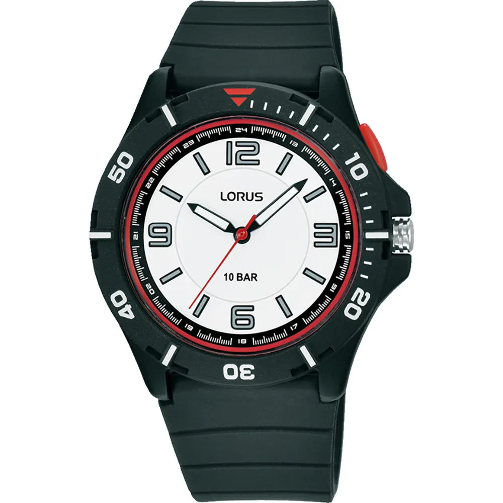 Lorus Sport White Dial Black Strap Men's Watch | R2309QX9