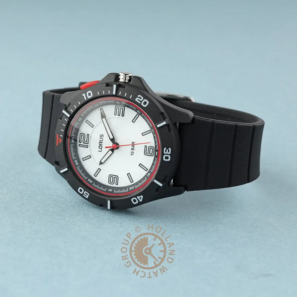 Lorus Sport White Dial Black Strap Men's Watch | R2309QX9