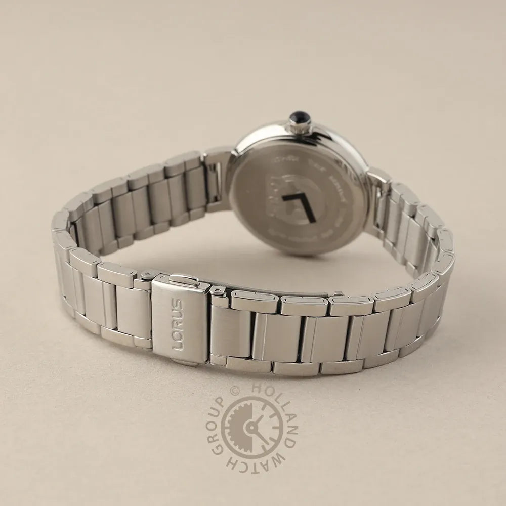 Lorus Blue Dial White Roman Numerals Stainless Steel Men's Watch | RG205YX9