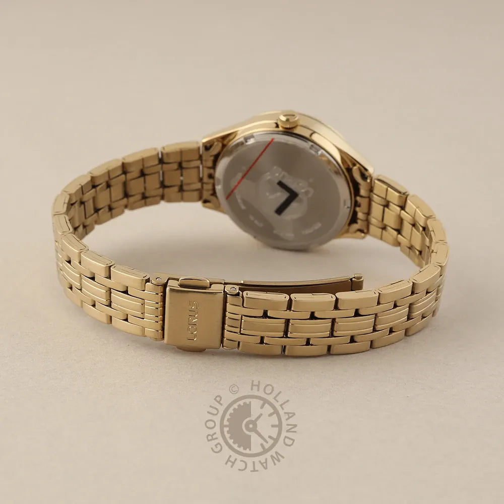 Lorus RG White Dial Calendar Rose Gold Batons Rose Gold Men's Watch | RJ204CX9