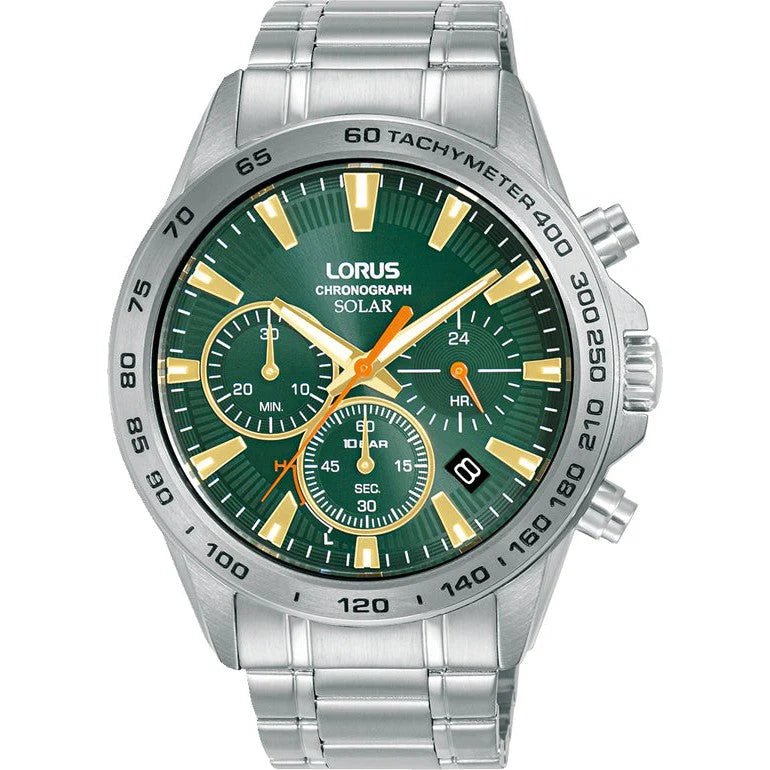 Lorus Silver Chronograph Solar Men's Watch | RZ505AX9 | Time Watch Specialists