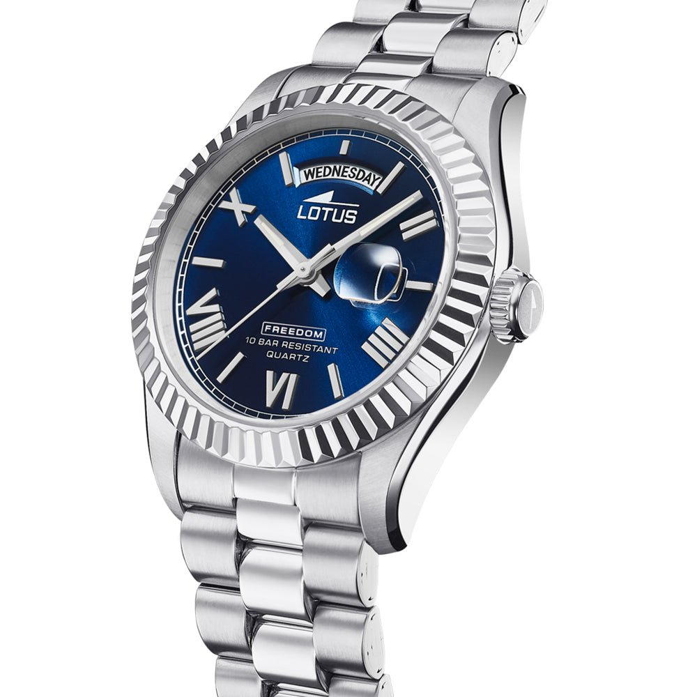 Lotus Freedom Blue & Stainless Steel 41mm Men's Watch | 18854/2 | TIME Watches