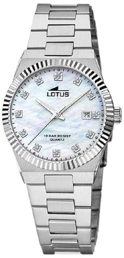 Lotus Freedom Mother of Pearl Dial Stainless Steel Women's Watch | 18838/1