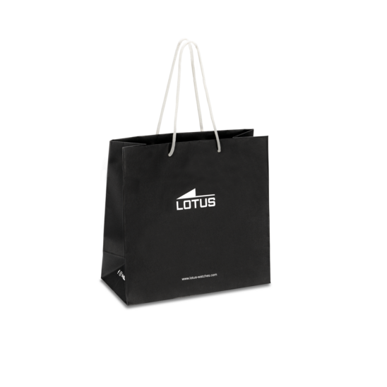 Lotus Square Mother of Pearl White Leather Strap Women's Watch | 18968/2