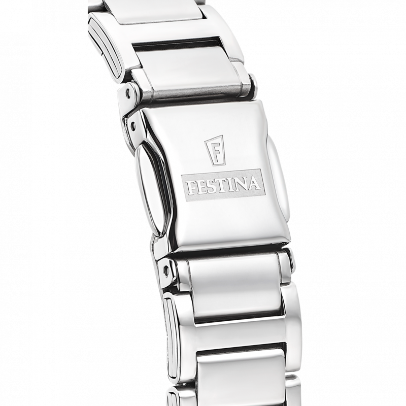 Festina Mademoiselle Quartz Grey Dial Rose Silver Roman Numerals Stainless Steel Women's Watch | F16936/A