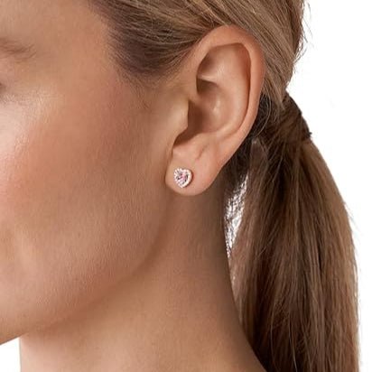 Michael Kors 14K Rose Gold-Plated Sterling Silver Heart-Cut Stud Earrings | MKC1519A2791