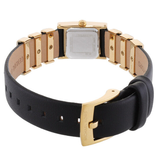 Michael Kors Darrington Gold and Black Leather Women's Watch | MK4887