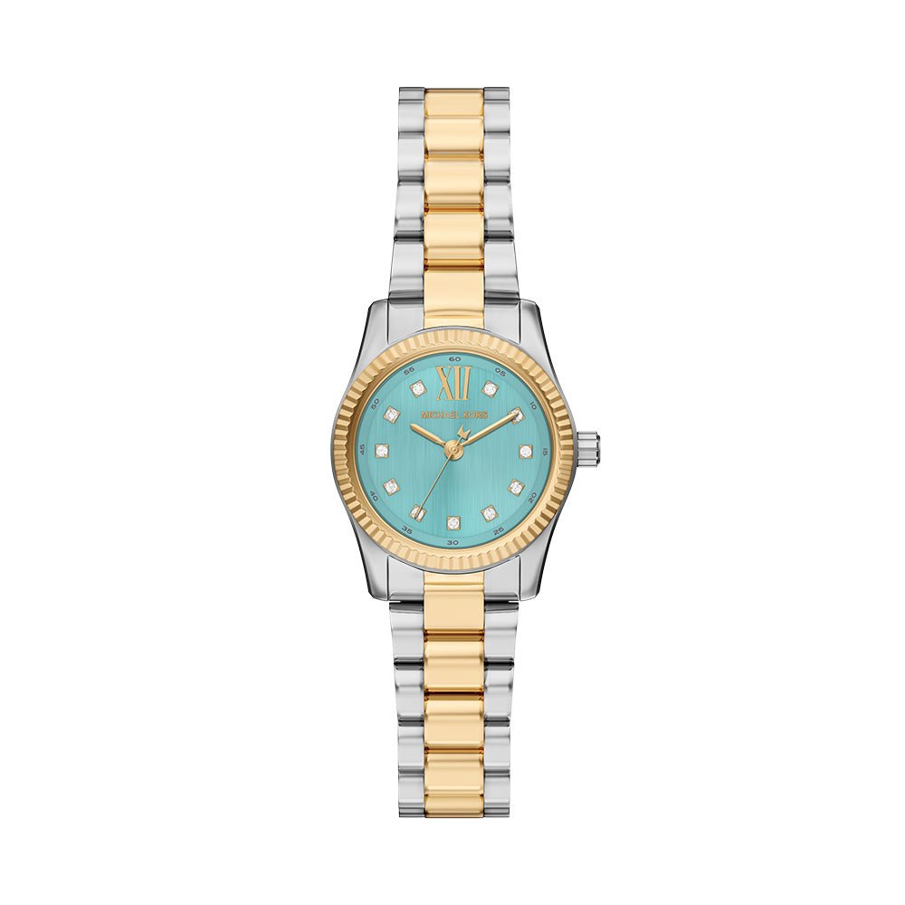 Michael Kors Lexington Blue Sunray Dial and Two - Tone Steel Bracelet 26mm Women's Watch | MK7579 | TIME Watches