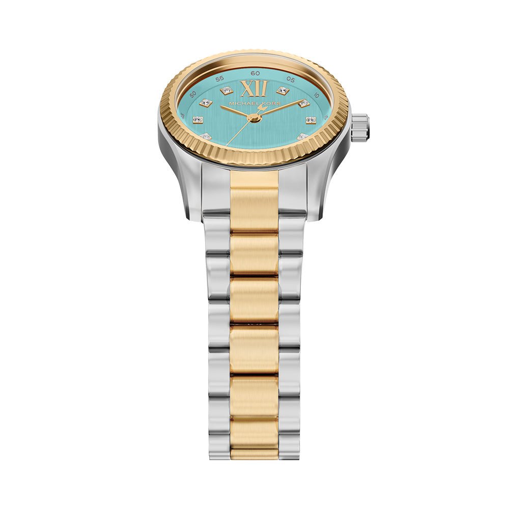 Michael Kors Lexington Blue Sunray Dial and Two - Tone Steel Bracelet 26mm Women's Watch | MK7579 | TIME Watches