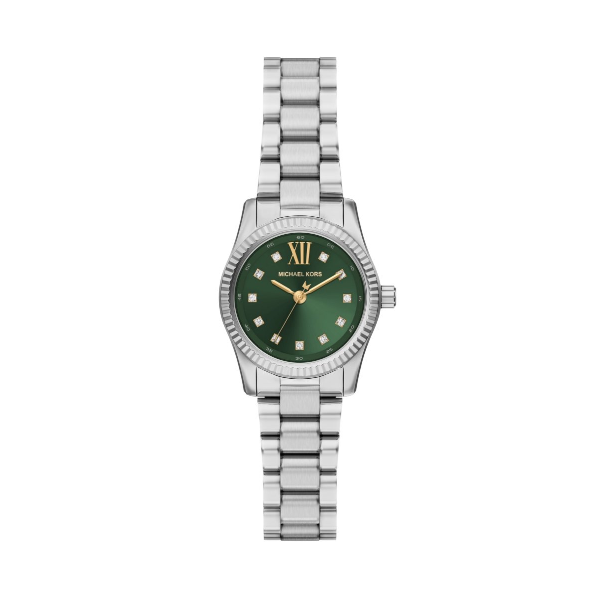 Michael Kors Lexington Green Sunray Dial and Steel Bracelet 26mm Women's Watch | MK7580 | TIME Watches