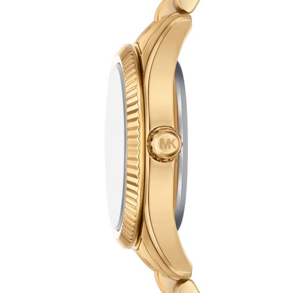 Michael Kors Lexington Three-Hand Gold-Tone Stainless Steel Woman's Watch | MK4813 | Time Watch Specialists