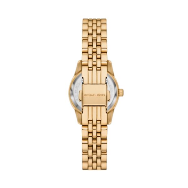 Michael Kors Lexington Three-Hand Gold-Tone Stainless Steel Woman's Watch | MK4813 | Time Watch Specialists