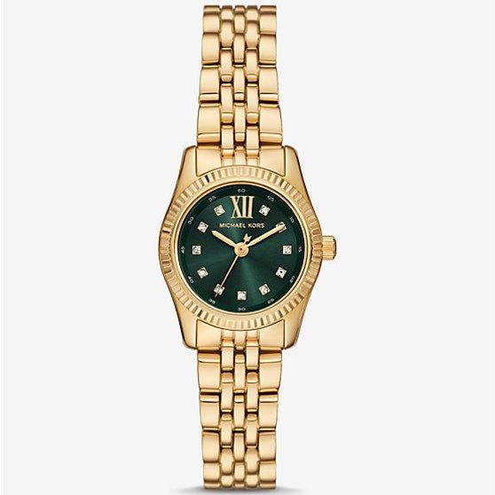 Michael Kors Petite Lexington Pavé Gold - Tone Women's Watch | MK4842 | Time Watch Specialists