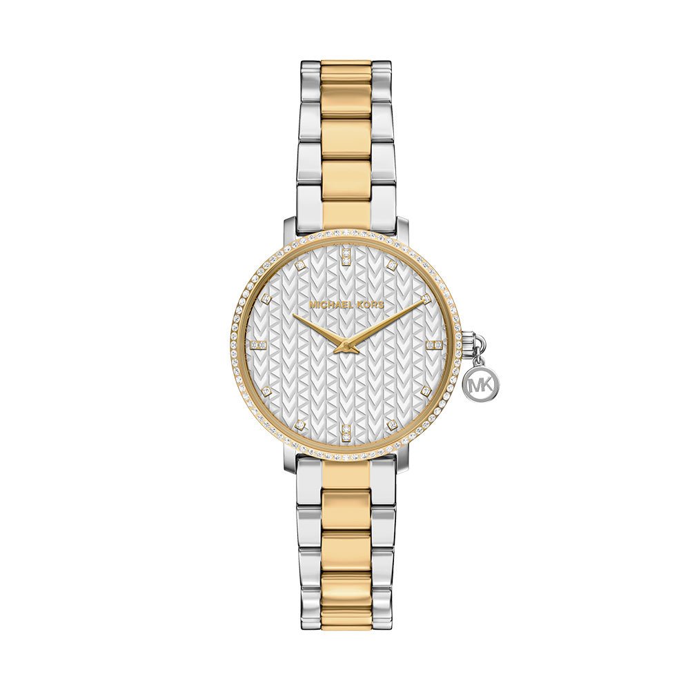 Michael Kors Pyper Silver Dial and Two - Tone Steel Bracelet 32mm Women's Watch | MK7574 | TIME Watches
