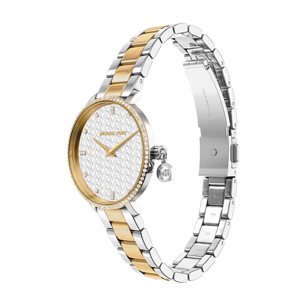 Michael Kors Pyper Silver Dial and Two - Tone Steel Bracelet 32mm Women's Watch | MK7574 | TIME Watches