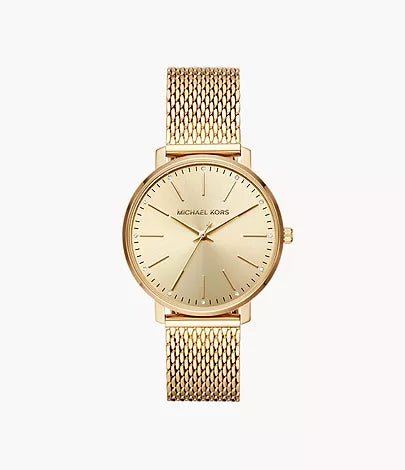 Michael Kors Pyper Three - Hand Gold - Tone Stainless Steel Women's Watch | MK4339 | Time Watch Specialists