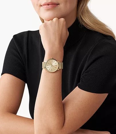 Michael Kors Pyper Three - Hand Gold - Tone Stainless Steel Women's Watch | MK4339 | Time Watch Specialists