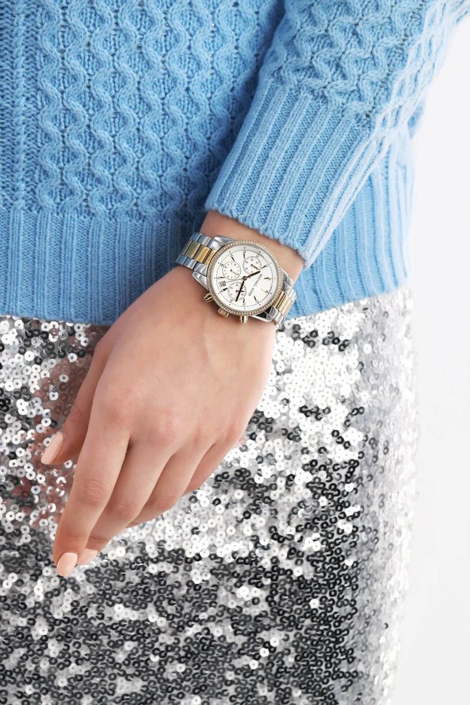 Michael Kors Ritz Silver Round Stainless Steel Woman's Watch | MK6474 | Time Watch Specialists