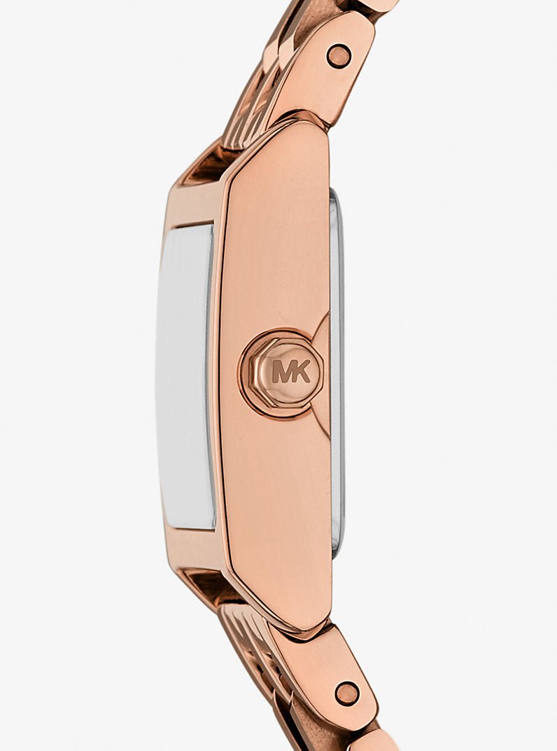 Michael Kors Slim Runway Rose Gold Dial & Rose Gold Steel Bracelet 28mm Women's Watch | MK4932 | TIME Watches