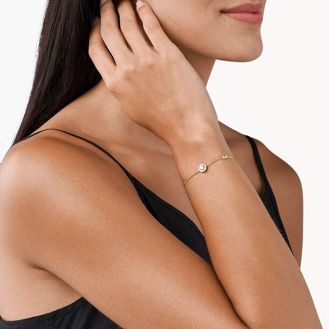 Michael Kors Sterling Silver Halo Slider Women's Bracelet | Time Watch Specialists