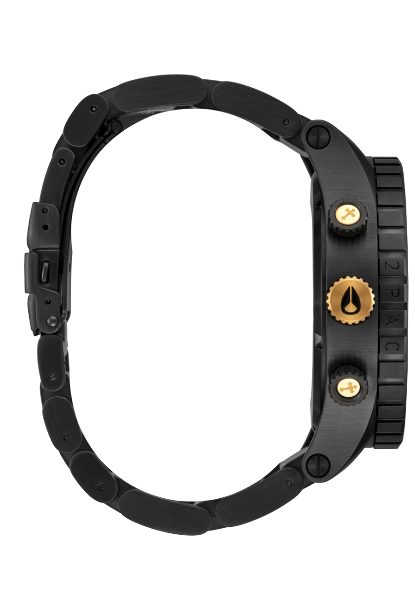 NIXON 51 - 30 Chrono Black Dial and Black Steel Bracelet Men's Watch | A1376010 - 00 | TIME Watches