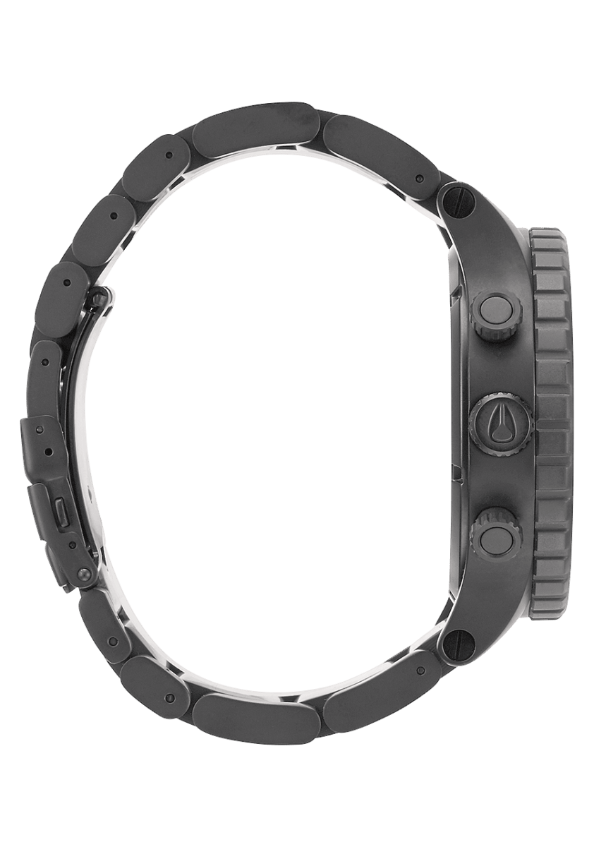 NIXON 51 - 30 Chrono Gunmetal Dial and Black Steel Bracelet Men's Watch | A083632 - 00 | TIME Watches