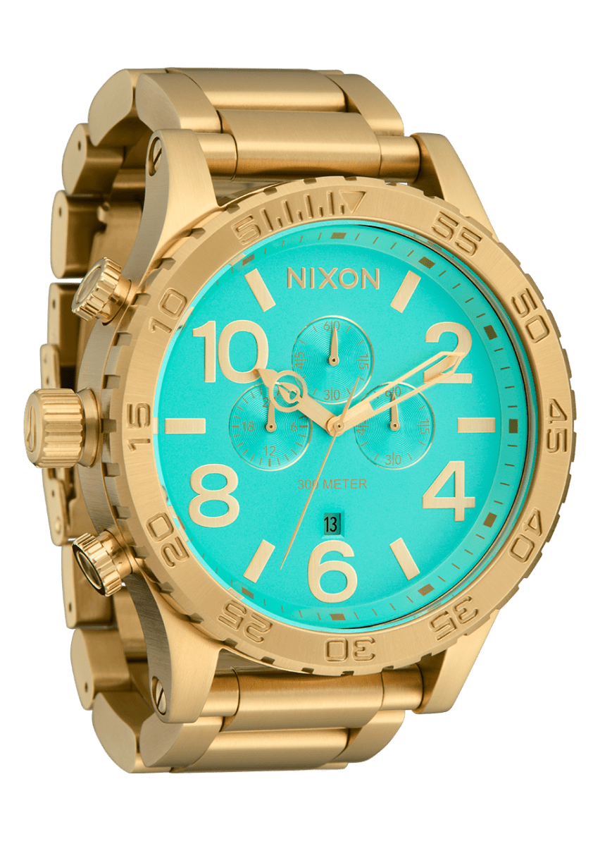 NIXON 51 - 30 Chrono Rose Gold Dial and Rose Gold Steel Bracelet 51mm Men's Watch | A13895345 - 00 | TIME Watches