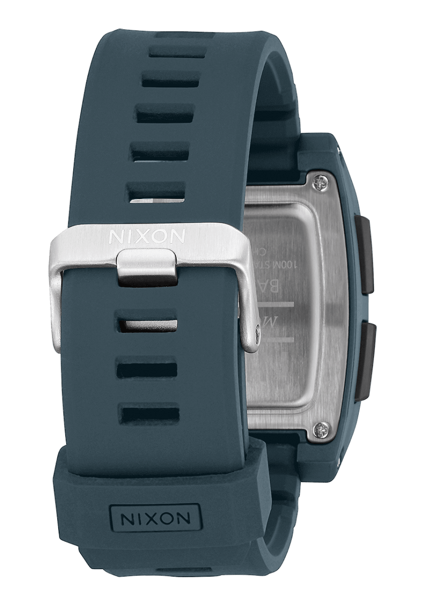 NIXON Base Tide Pro Silver Dial and Silver Rubber Men's Watch | A13072889 - 00 | TIME Watches