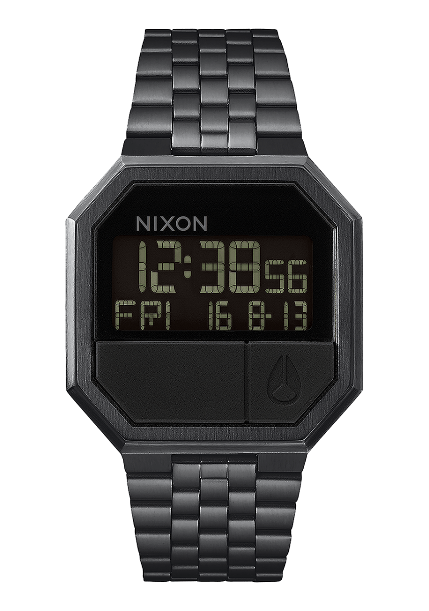 NIXON Re - Run Black Dial and Black Steel Bracelet 38mm Unisex Watch | A158001 - 00 | TIME Watches
