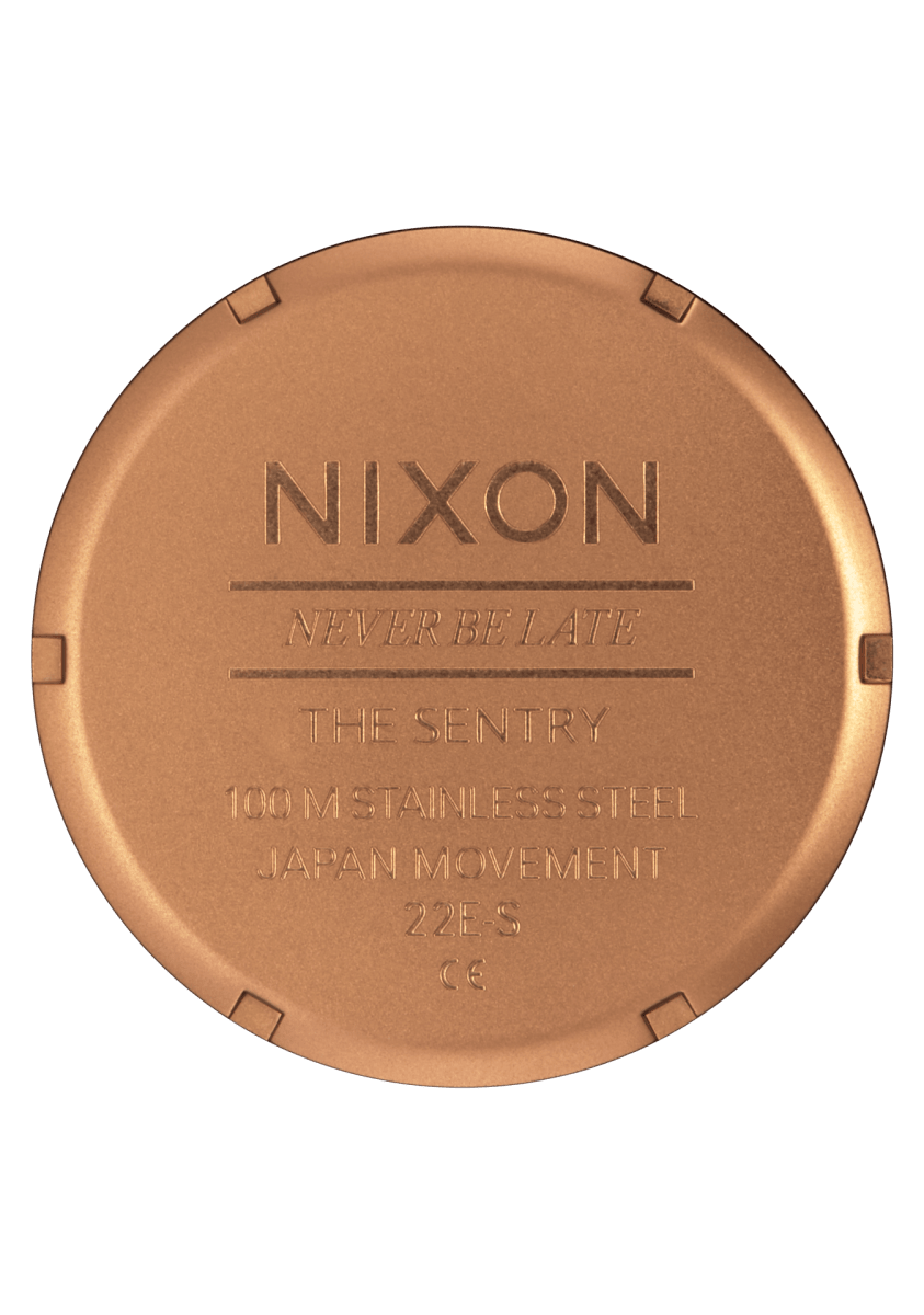 NIXON Sentry Leather Black Dial and Black Leather 40mm Men's Watch | A1055145 - 00 | TIME Watches