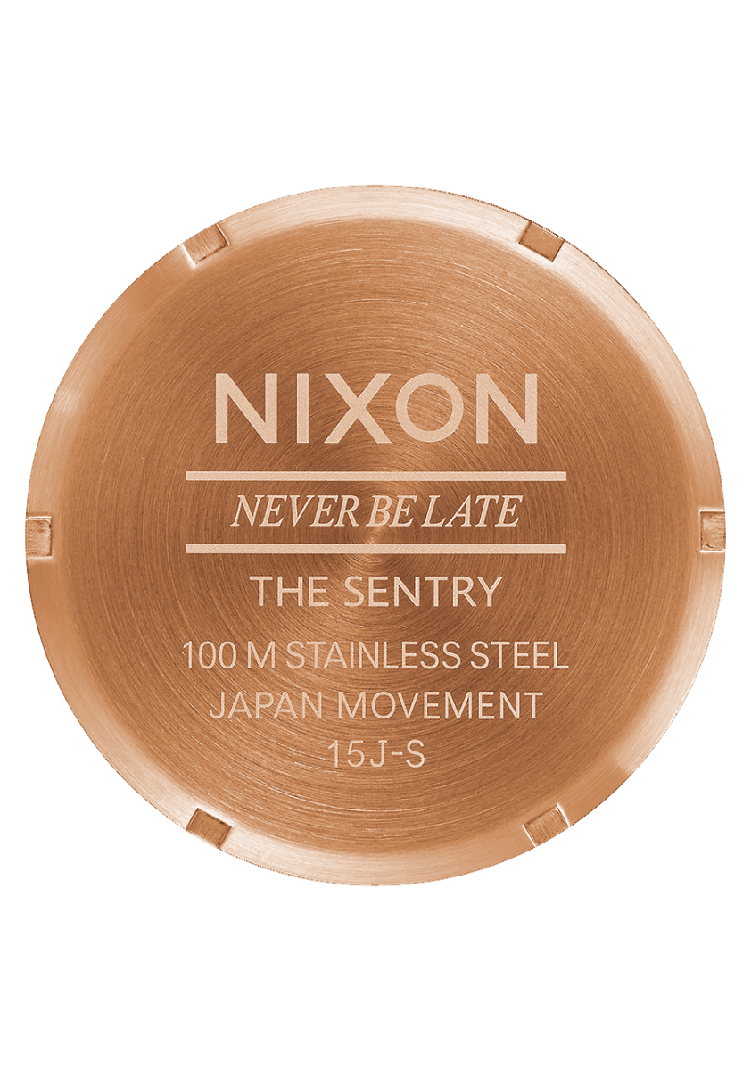 NIXON Sentry Leather Black Dial and Black Leather 40mm Unisex Watch | A1052001 - 00 | TIME Watches