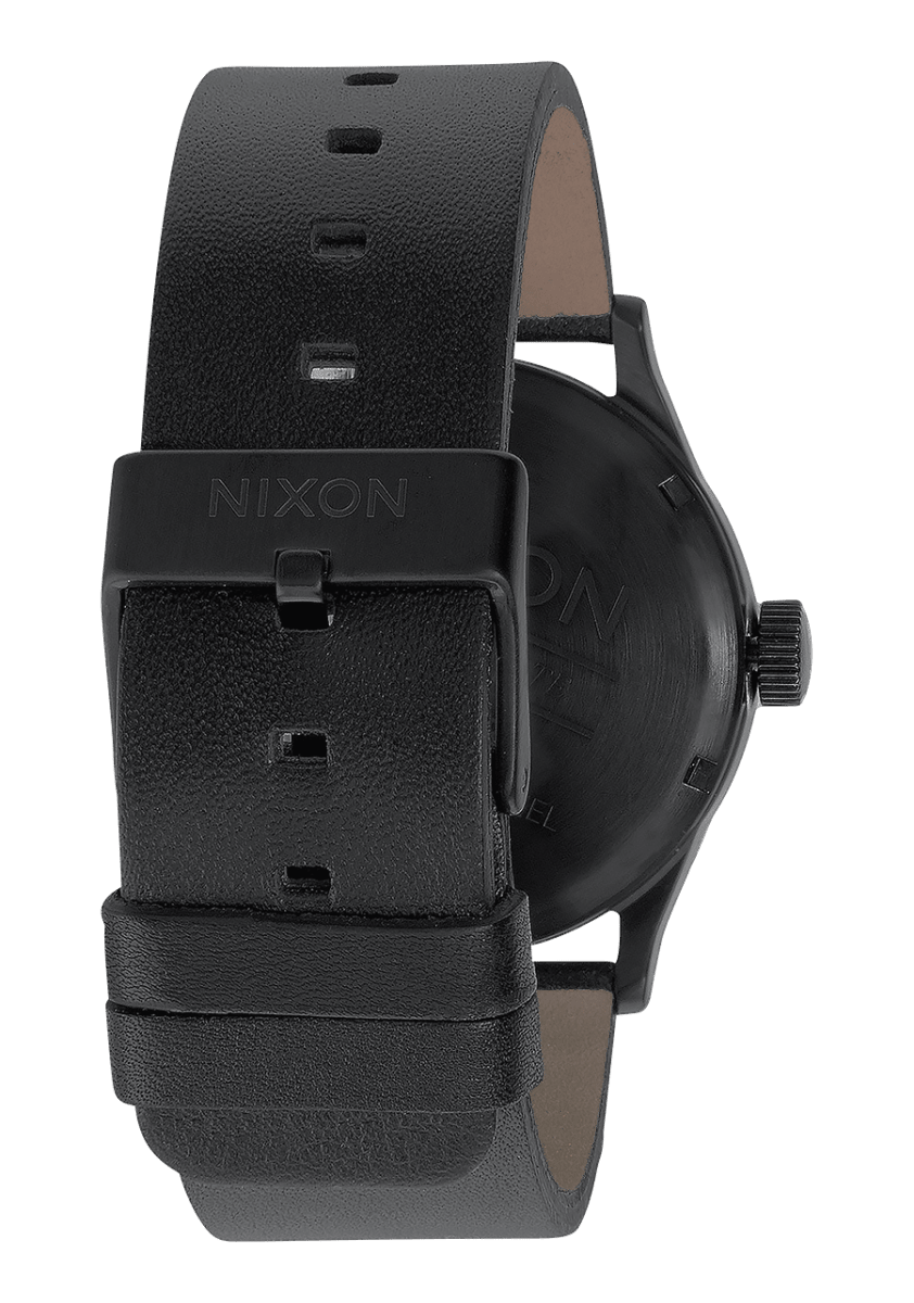 NIXON Sentry Leather Black Dial and Black Leather 40mm Unisex Watch | A1052001 - 00 | TIME Watches