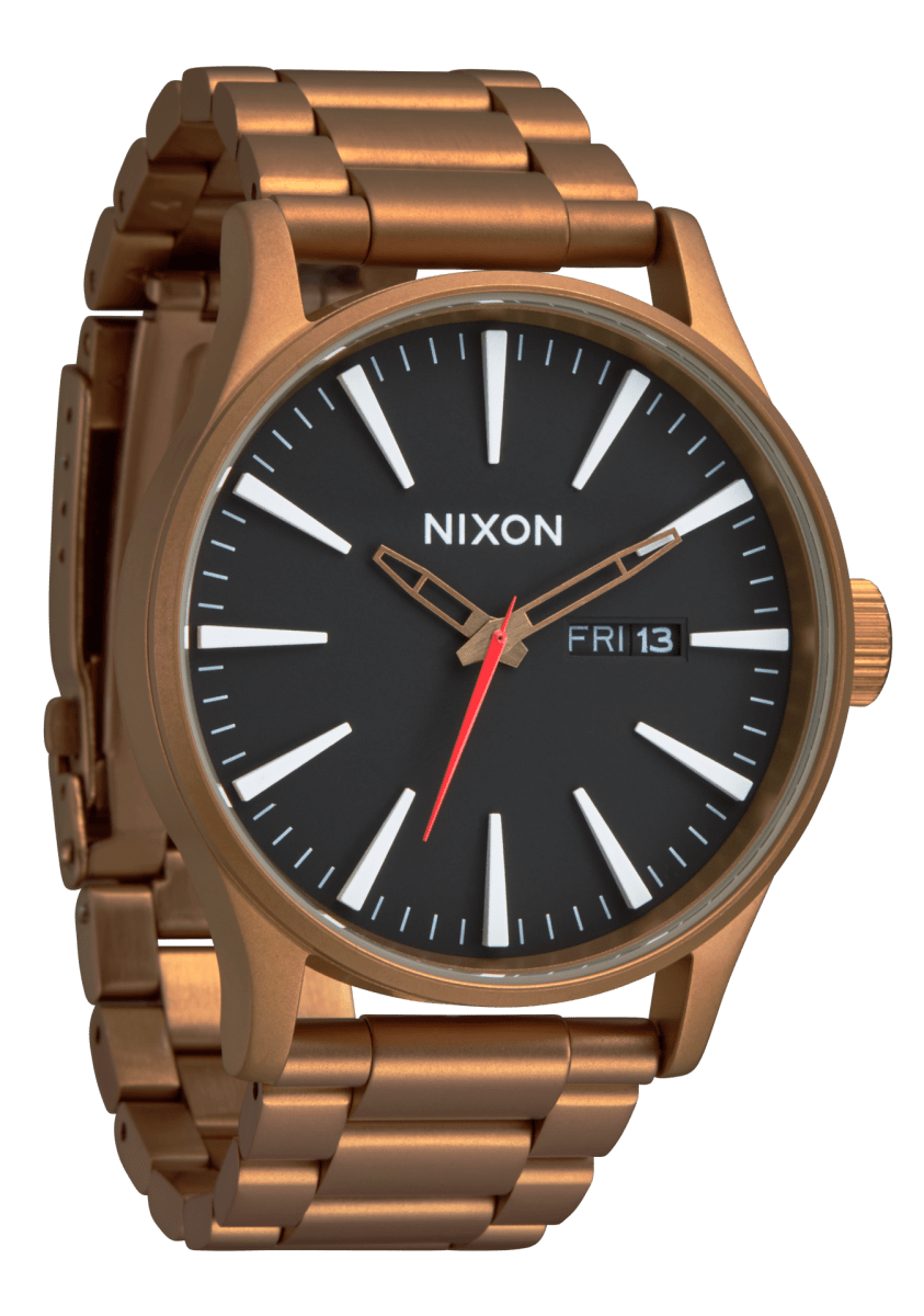 NIXON Sentry Stainless Steel Black Dial and Black Steel Bracelet 40mm Unisex Watch | A3565145 - 00 | TIME Watches
