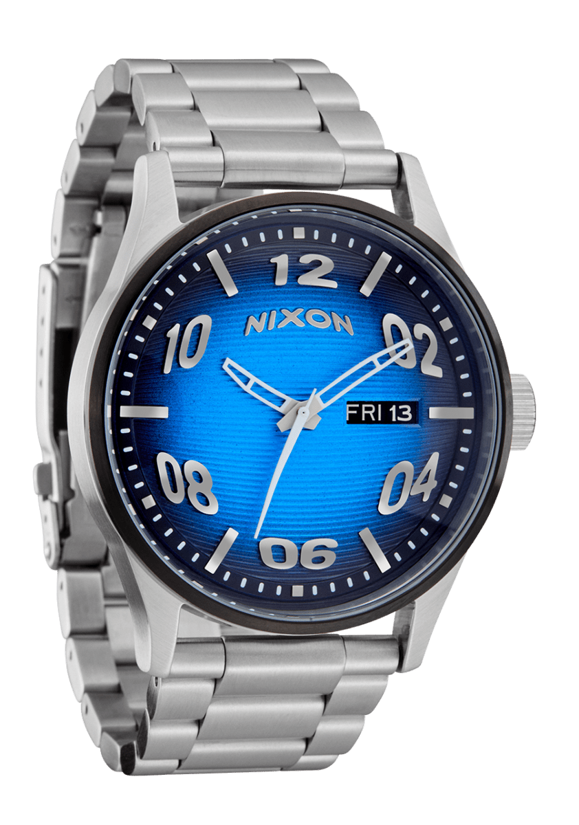 NIXON Sentry Stainless Steel Silver Dial and Black Steel Bracelet 40mm Men's Watch | A3565320 - 00 | TIME Watches