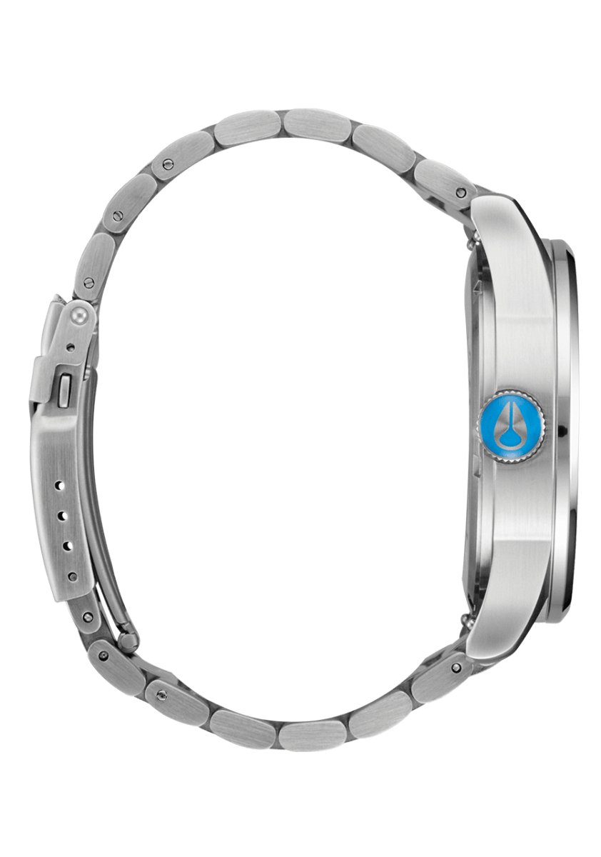 NIXON Sentry Stainless Steel Silver Dial and Black Steel Bracelet 42mm Men's Watch | A3565309 - 00 | TIME Watches