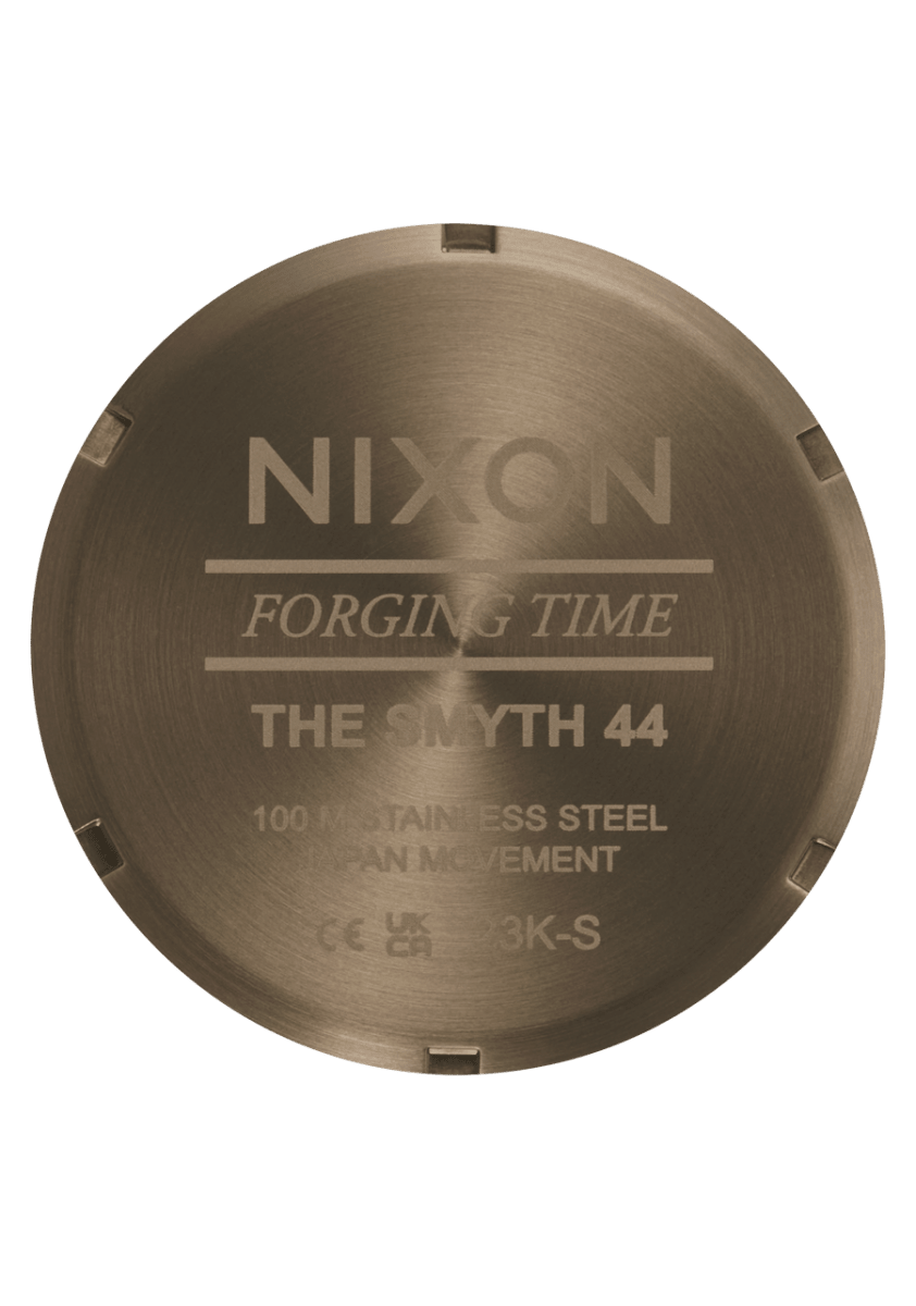 NIXON Smyth 44 Red Dial and Gold Steel Bracelet 44mm Men's Watch | A14145262 - 00 | TIME Watches