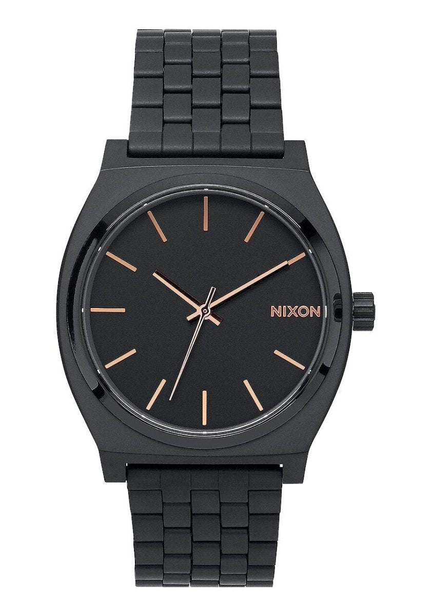 NIXON Time Teller Black Dial and Rose Gold Leather 37mm Women's Watch - view 7