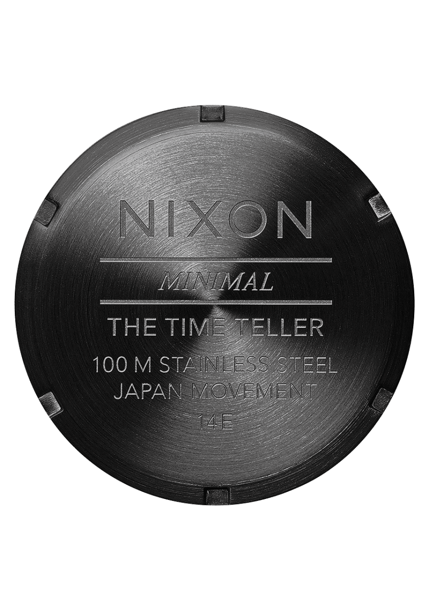 NIXON Time Teller Black Dial and Black Leather 34mm Unisex Watch | A045001 - 00 | TIME Watches