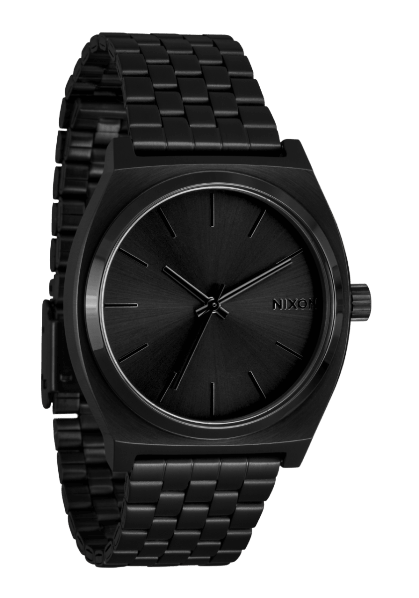 NIXON Time Teller Black Dial and Black Leather 34mm Unisex Watch | A045001 - 00 | TIME Watches