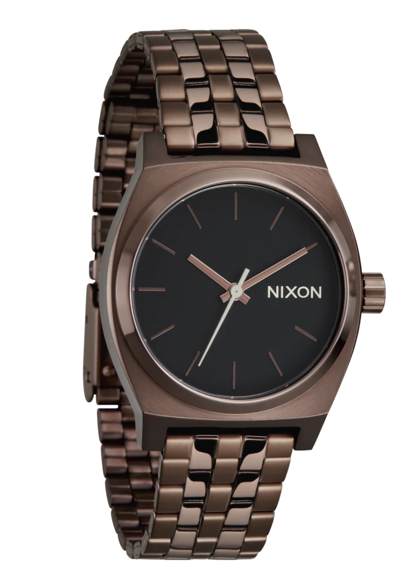 NIXON Time Teller Black Dial and Copper Steel Bracelet 34mm Unisex Watch | A11305244 - 00 | TIME Watches