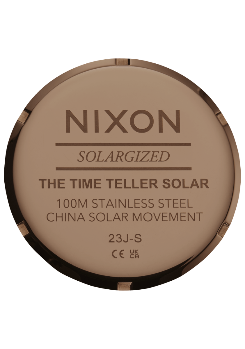 Nixon Time Teller Chocolate Cappucino Solar Unisex Watch | A13695243 - 00 | Time Watch Specialists